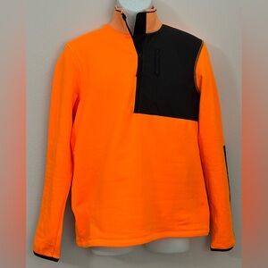 AZTECH Mountain Aspen Bright Fluorescent Orange 1/4 Zip Jacket Size S